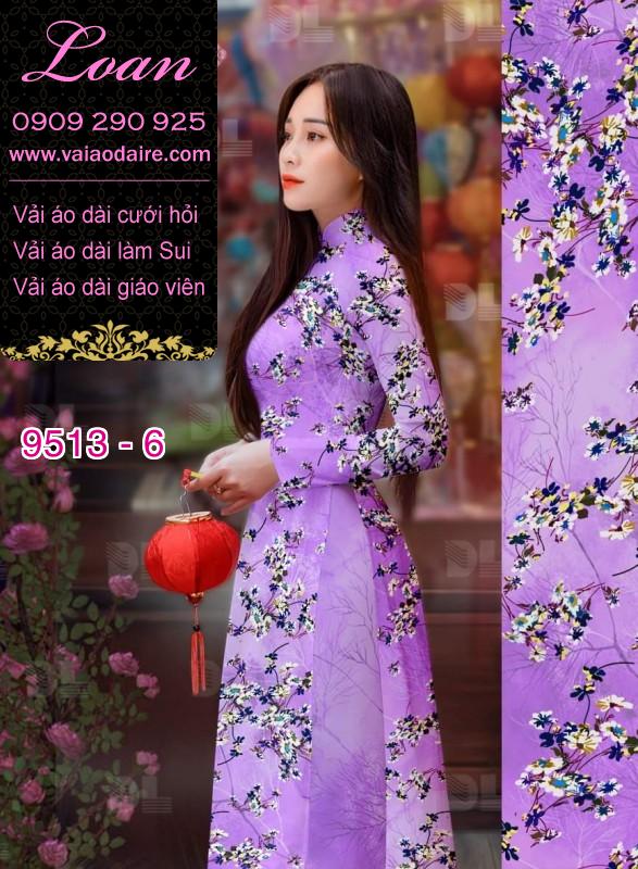 Vải áo dài hoa nhí Vải áo dài hoa nhí