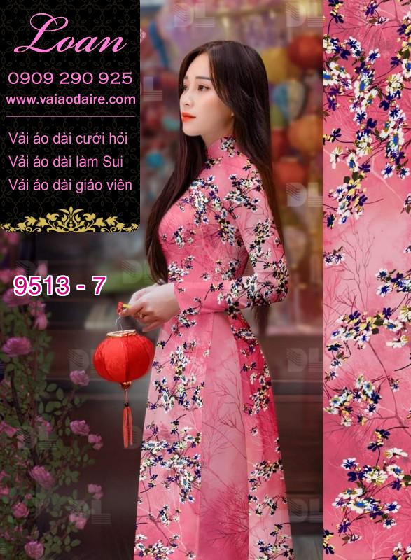 Vải áo dài hoa nhí Vải áo dài hoa nhí