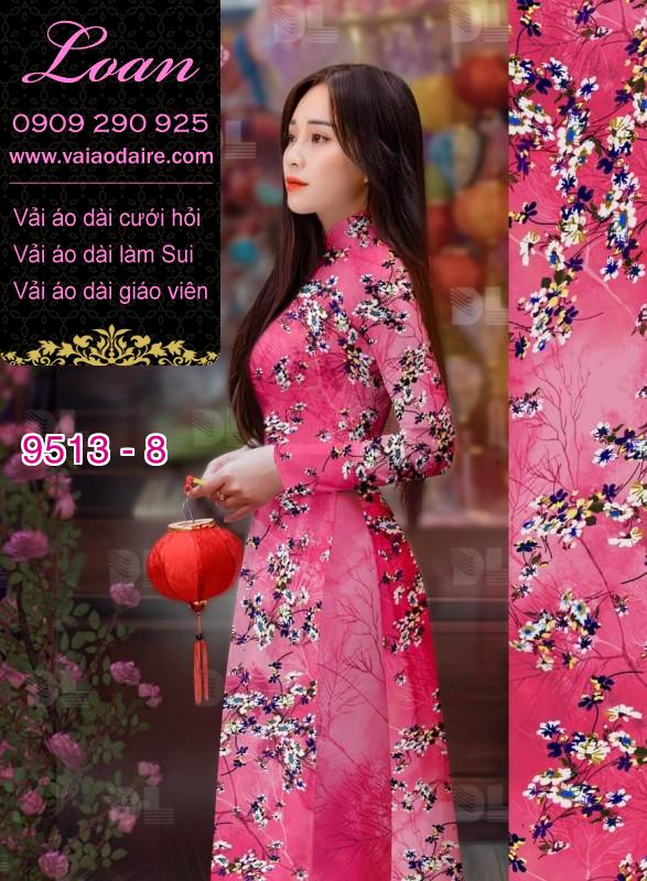 Vải áo dài hoa nhí Vải áo dài hoa nhí
