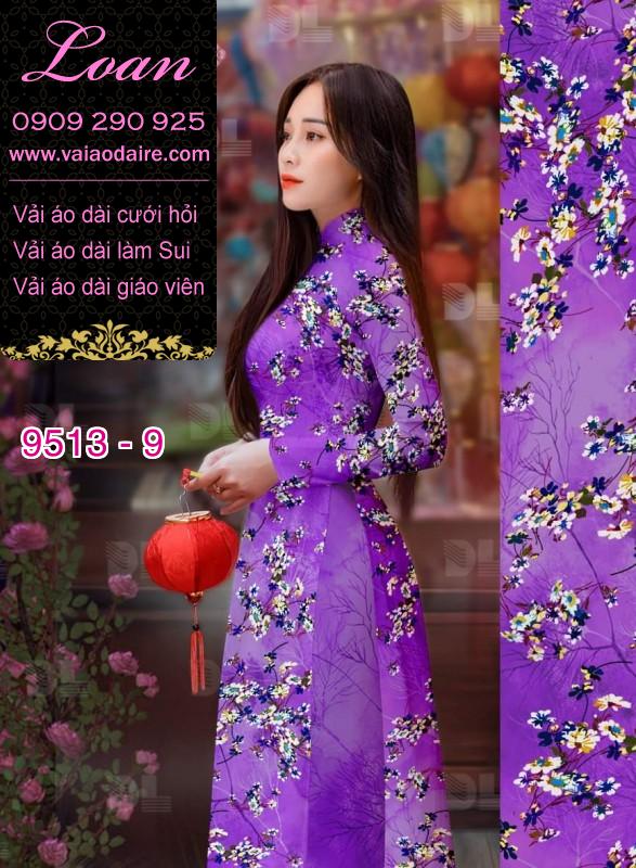 Vải áo dài hoa nhí Vải áo dài hoa nhí
