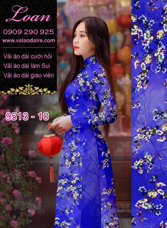 Vải áo dài hoa nhí Vải áo dài hoa nhí