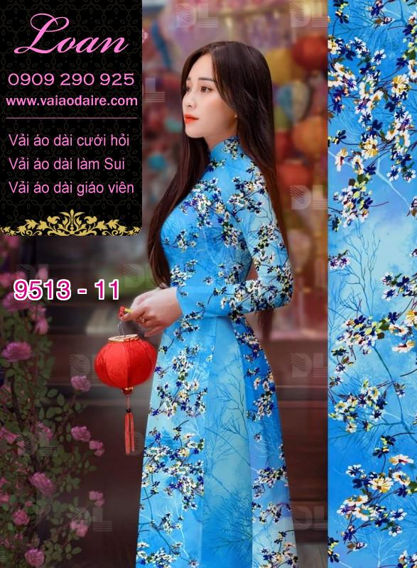 Vải áo dài hoa nhí Vải áo dài hoa nhí