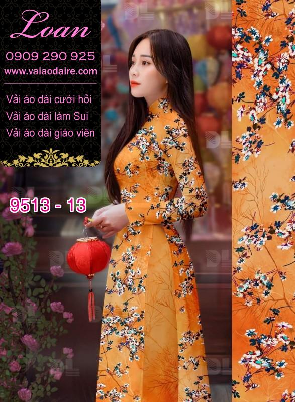 Vải áo dài hoa nhí Vải áo dài hoa nhí