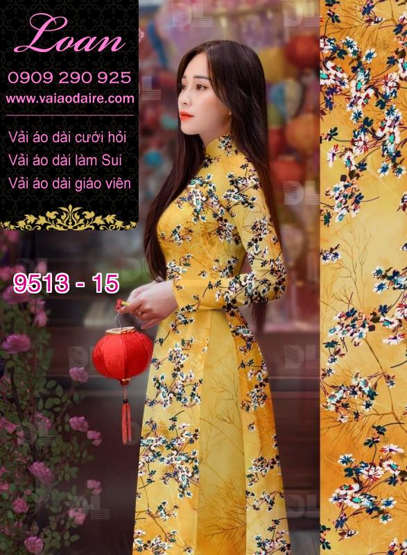 Vải áo dài hoa nhí Vải áo dài hoa nhí