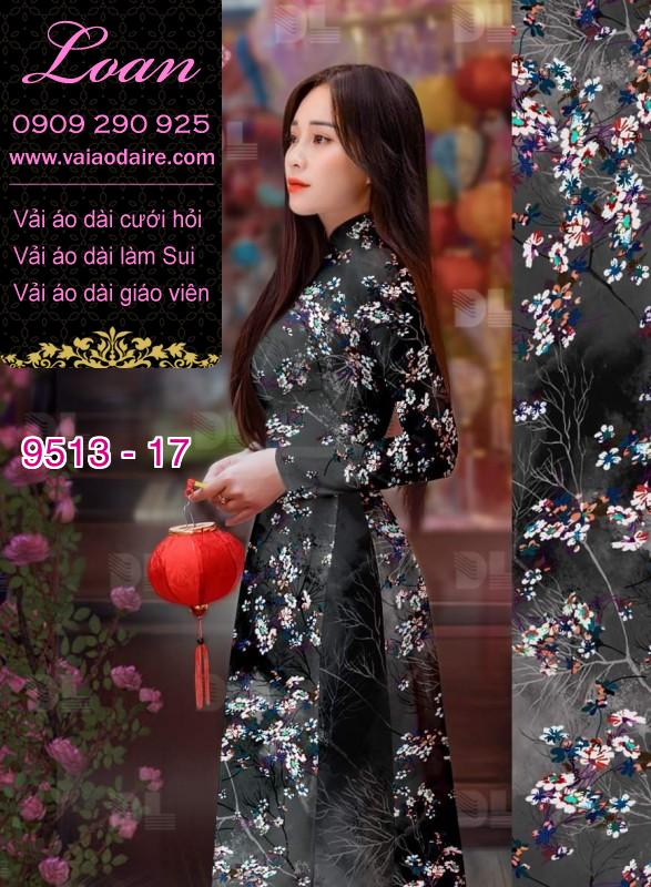 Vải áo dài hoa nhí Vải áo dài hoa nhí
