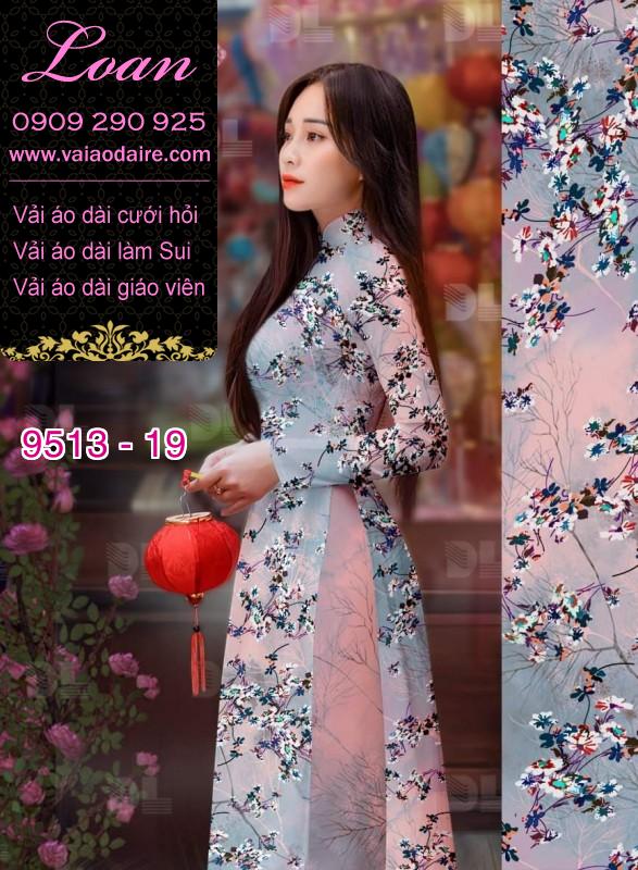 Vải áo dài hoa nhí Vải áo dài hoa nhí