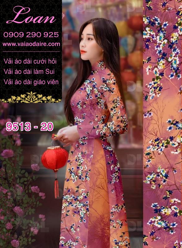 Vải áo dài hoa nhí Vải áo dài hoa nhí