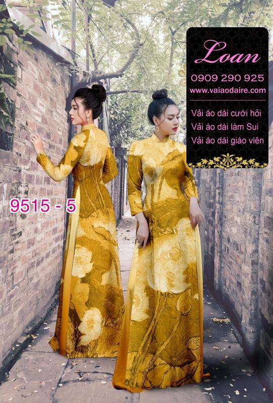 Vải áo dài hoa 3D