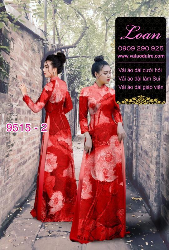 Vải áo dài hoa 3D