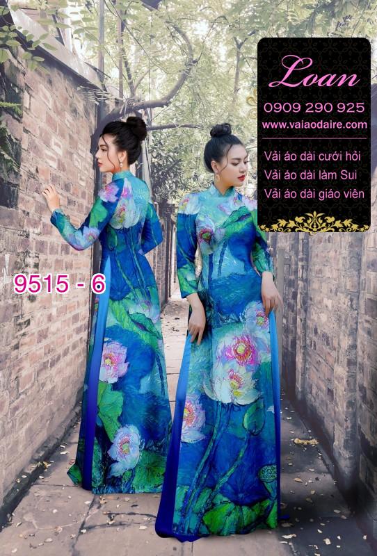 Vải áo dài hoa 3D