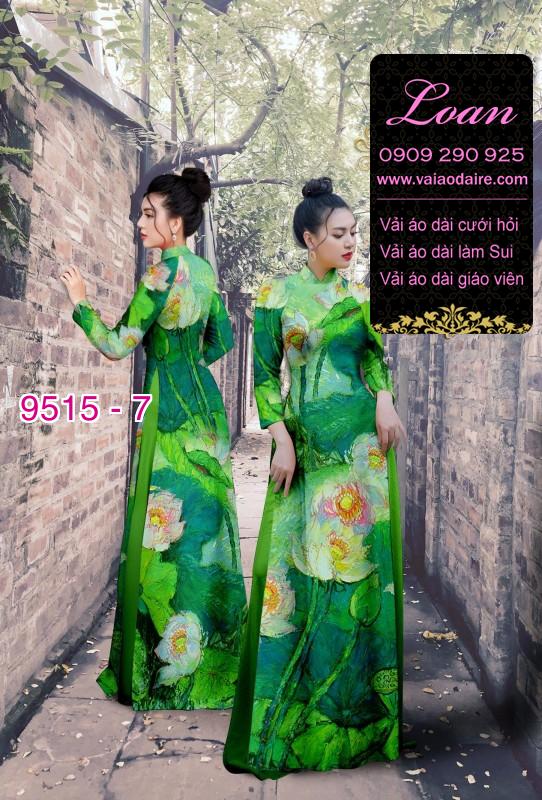 Vải áo dài hoa 3D