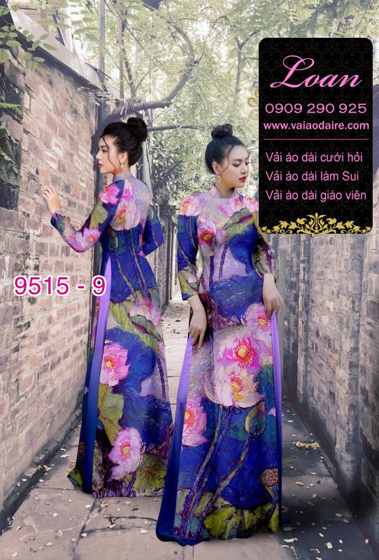 Vải áo dài hoa 3D