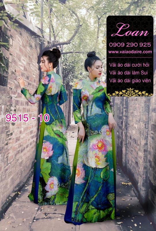 Vải áo dài hoa 3D