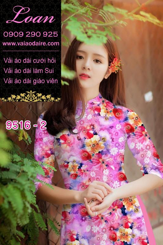 Vải áo dài hoa toàn thân