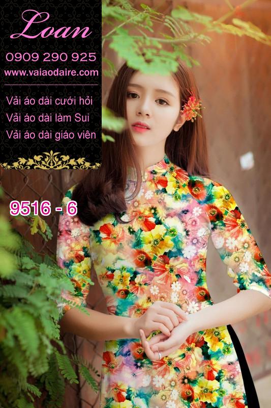 Vải áo dài hoa toàn thân