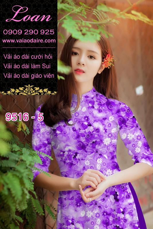 Vải áo dài hoa toàn thân