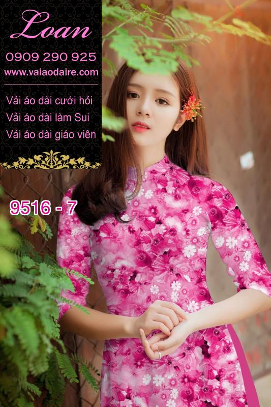 Vải áo dài hoa toàn thân