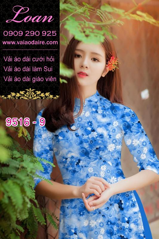 Vải áo dài hoa toàn thân