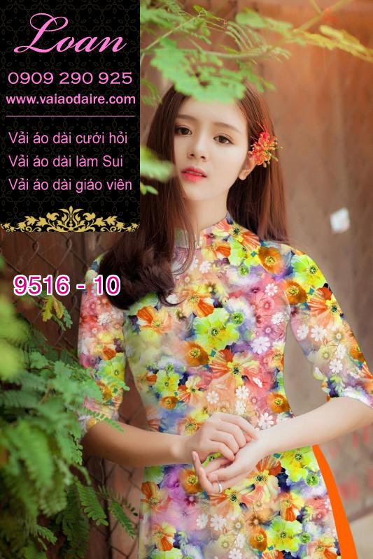 Vải áo dài hoa toàn thân
