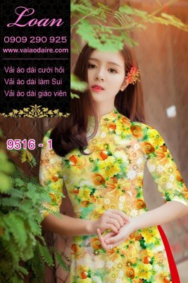 Vải áo dài hoa toàn thân-DT 9516