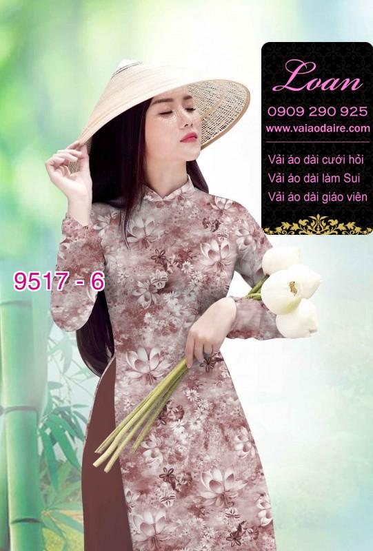 Vải áo dài hoa toàn thân