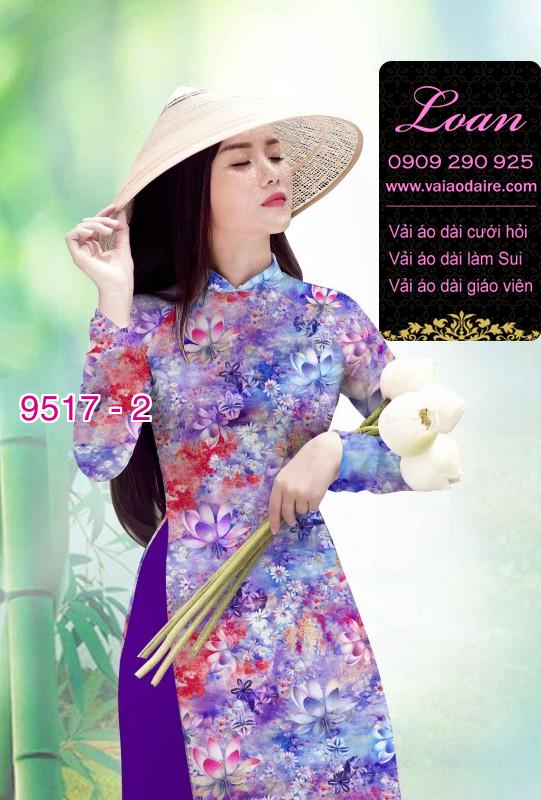 Vải áo dài hoa toàn thân