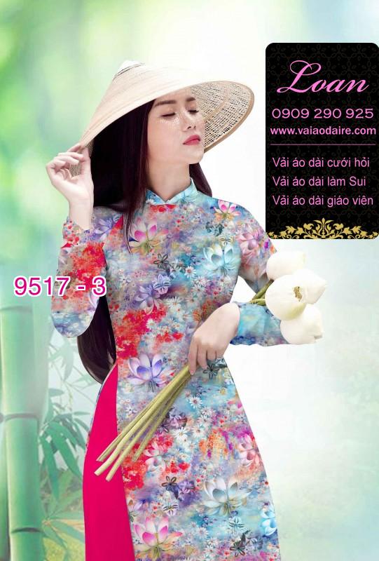 Vải áo dài hoa toàn thân