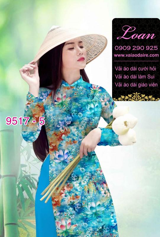 Vải áo dài hoa toàn thân