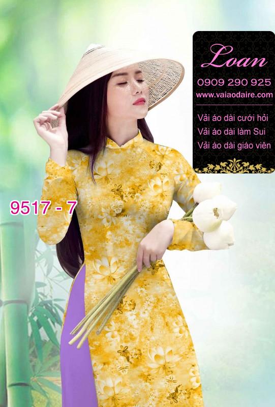 Vải áo dài hoa toàn thân