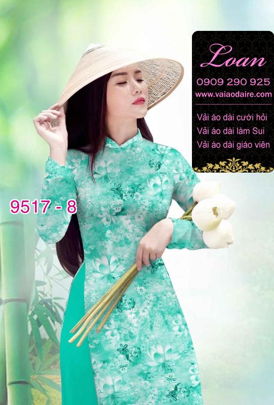 Vải áo dài hoa toàn thân