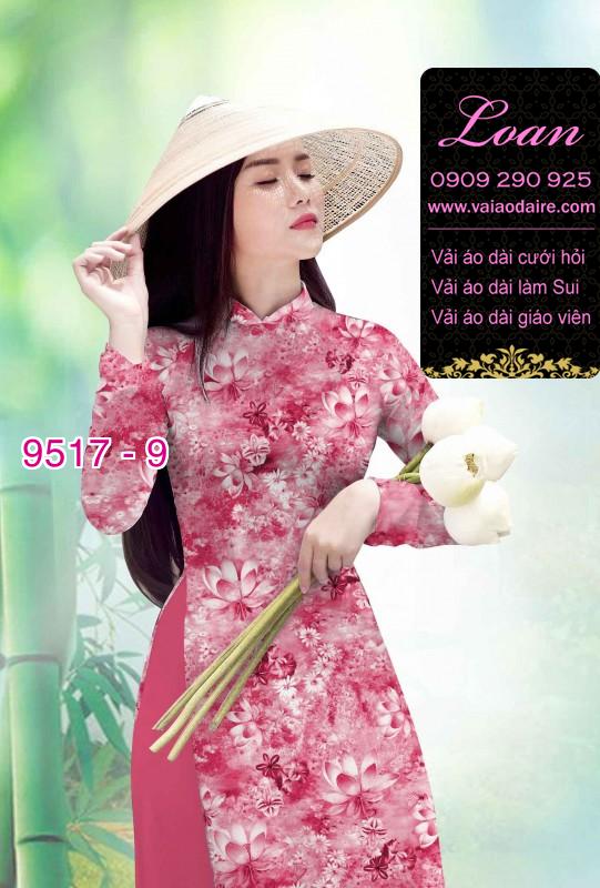 Vải áo dài hoa toàn thân