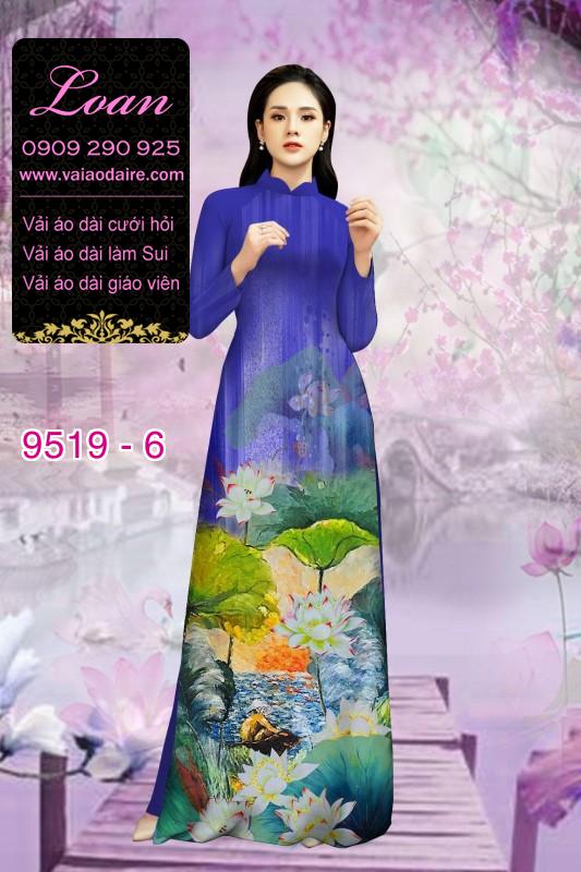 Vải áo dài hoa Sen