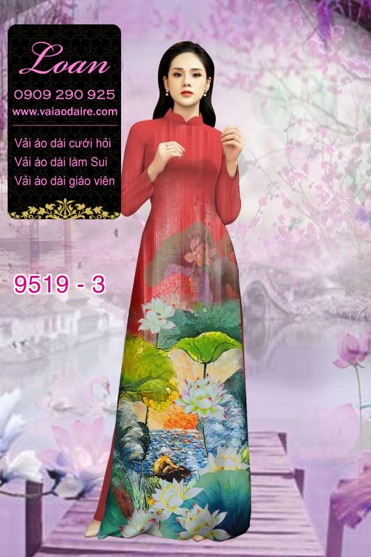 Vải áo dài hoa Sen