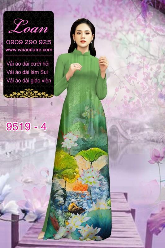 Vải áo dài hoa Sen
