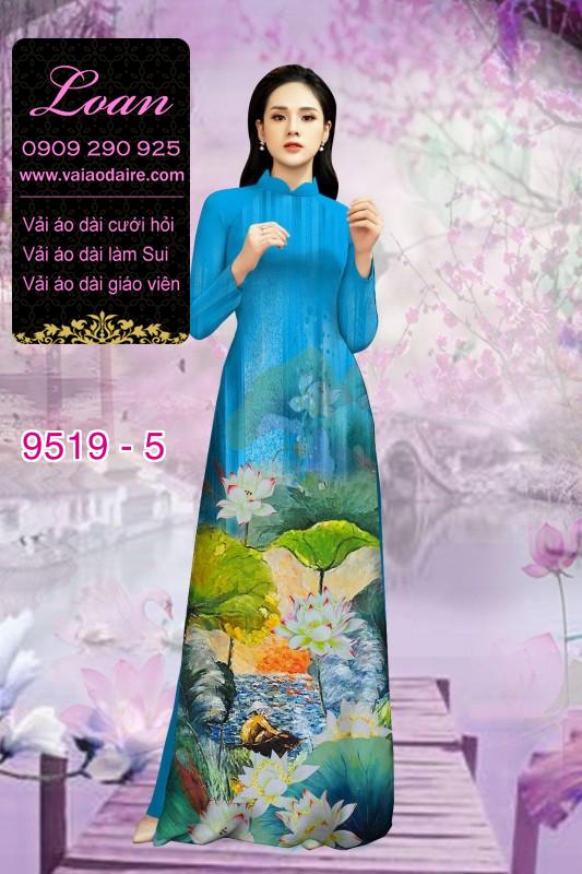 Vải áo dài hoa Sen