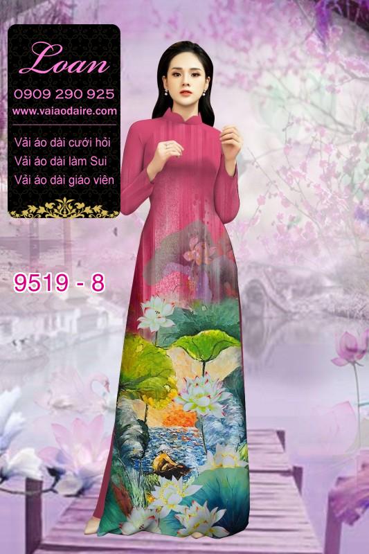 Vải áo dài hoa Sen