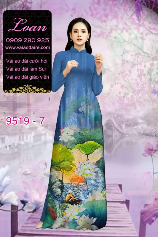 Vải áo dài hoa Sen