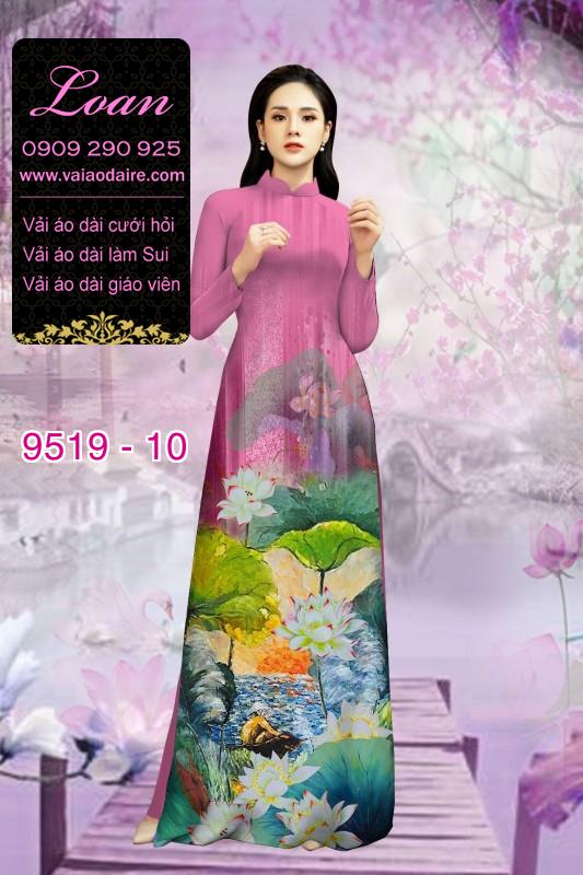 Vải áo dài hoa Sen
