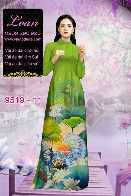 Vải áo dài hoa Sen