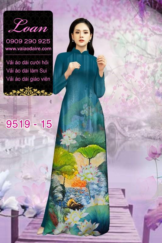 Vải áo dài hoa Sen