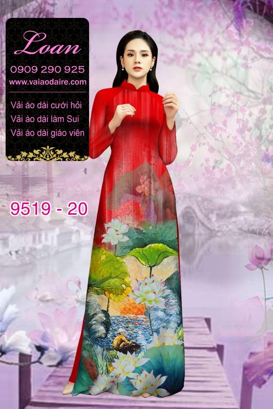Vải áo dài hoa Sen