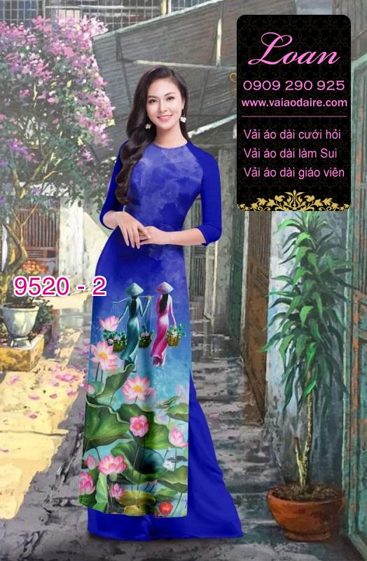 Vải áo dài hoa Sen Vải áo dài hoa Sen