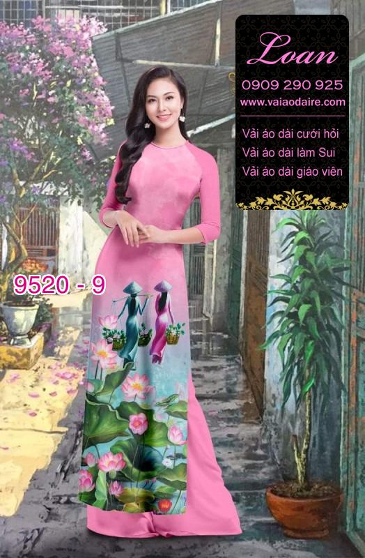 Vải áo dài hoa Sen Vải áo dài hoa Sen