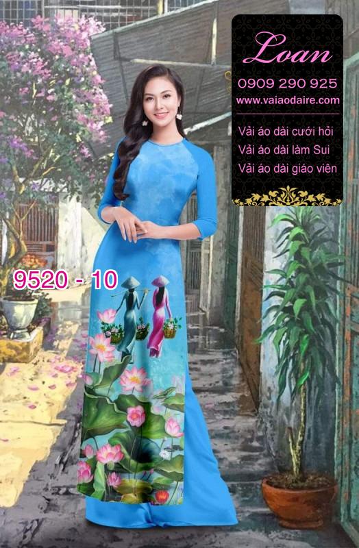 Vải áo dài hoa Sen Vải áo dài hoa Sen