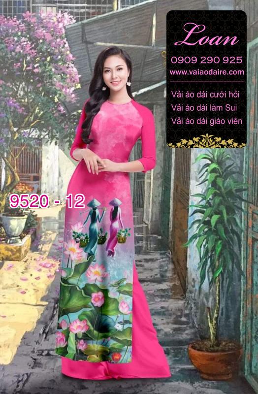 Vải áo dài hoa Sen Vải áo dài hoa Sen