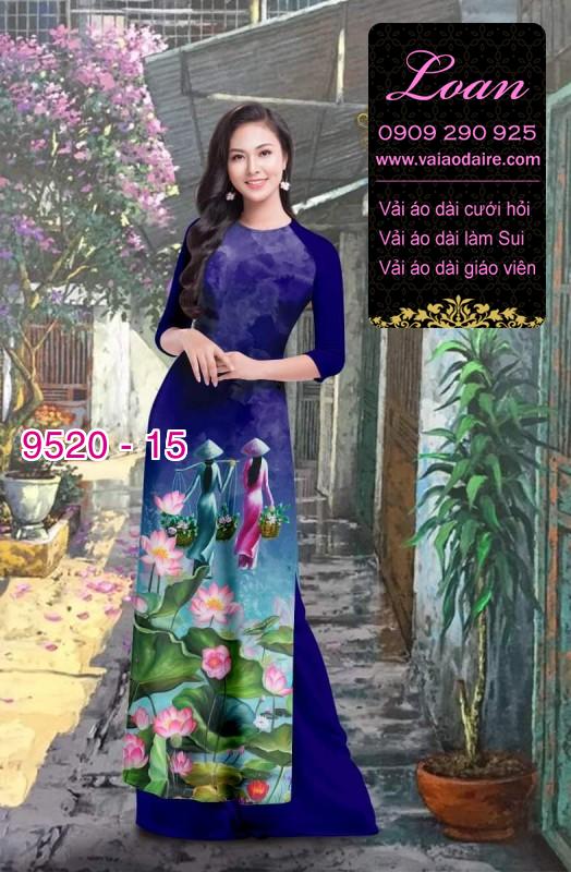 Vải áo dài hoa Sen Vải áo dài hoa Sen