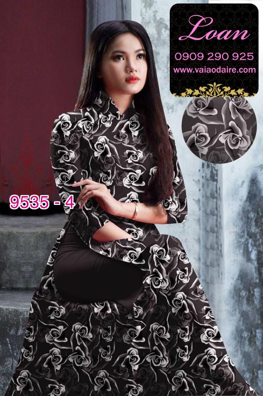 Vải áo dài hoa nhí