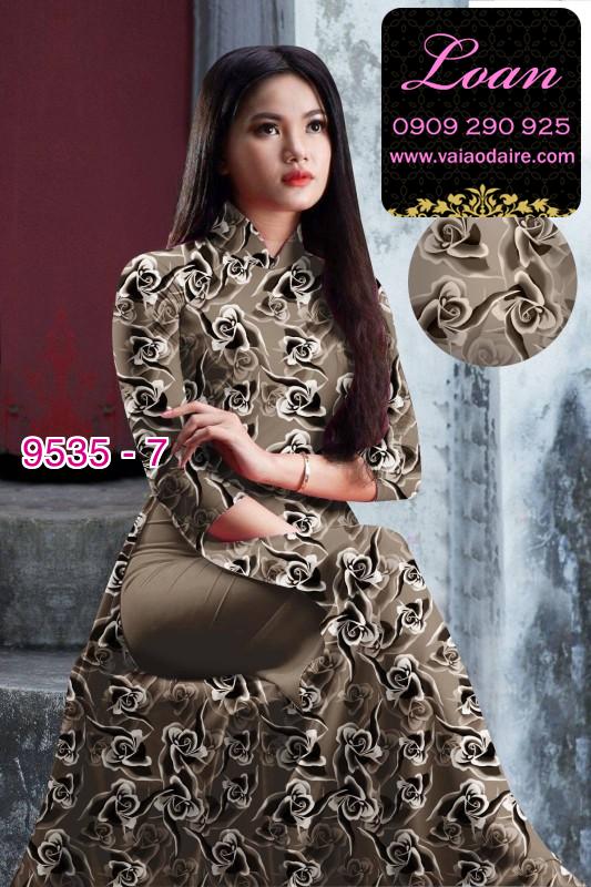 Vải áo dài hoa nhí