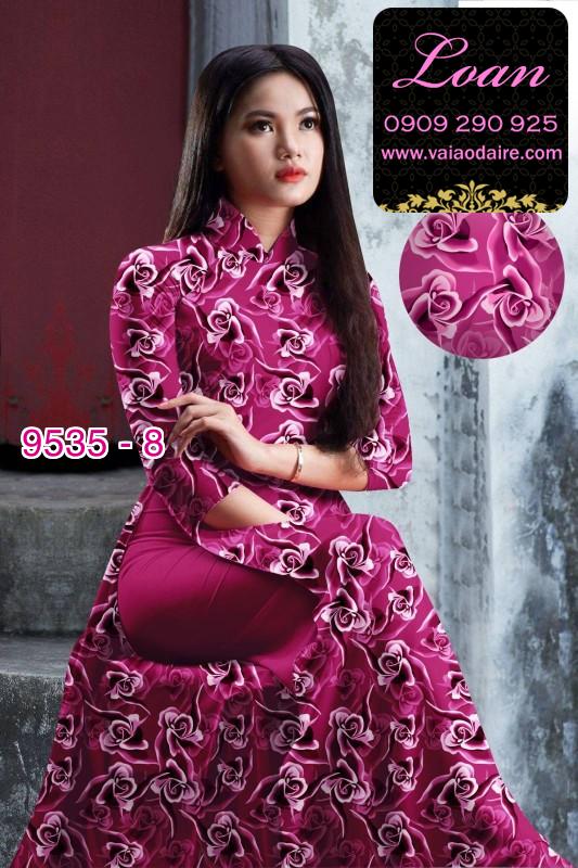 Vải áo dài hoa nhí