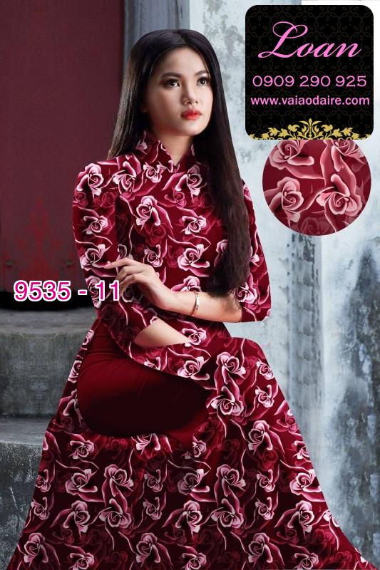 Vải áo dài hoa nhí